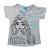 Dívčí triko s krátkým rukávem - Frozen | Velikost: 110 | Šedý melír