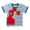 Chlapecké triko s krátkým rukávem - Spider-Man | Velikost: 134 | Bílá - modré pruhy