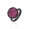 Černý prsten v růžovém designu | Černá