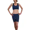 Bezešvé kraťasy a fitness top - Tmavě modrá + černá | Velikost: S/M | Modrá