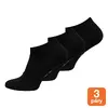 3 páry Unisex ponožky bambusové kotníčkové | Velikost: 35/38 | Černá