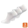 3 páry Unisex ponožky bambusové kotníčkové | Velikost: 35/38 | Bílá
