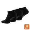 3 páry unisex kotníkových ponožek | Velikost: 35-38 | Černá