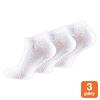 3 páry unisex kotníkových ponožek | Velikost: 35-38 | Bílá