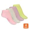 4 páry dámských kotníčkových ponožek "SPORT LINE" | Velikost: 35-38 | Pastelové barvy