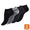 4 páry dámských kotníkových ponožek "DOT STRIPE" | Velikost: 35-38