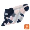 4 páry dámských kotníkových ponožek "GIRLY" | Velikost: 35-38