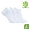 3x bambusové kotníkové ponožky | Velikost: 35-38 | Bílá