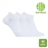 30x bambusové kotníkové ponožky | Velikost: 35-38 | Bílá