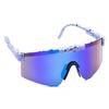 Bílé brýle Kašmir Sport Sunrise SS10 - skla modro-zelená zrcadlová