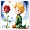Čistící utěrka - chlapec s růží
