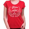 Dámske tričko - Máma je anděl bez křídel | Velikost: XS | Červená