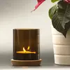 Upcyklovaný svícen 10 cm - hnědý