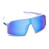 Bílé sportovní brýle Kašmir Sport Vader SVD03 - skla modrá zrcadlová | Balení: Bez krabičky