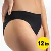 Bezešvé kalhotky Classic 12 ks | Velikost: S/M | Černá