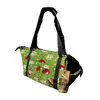 Taška Huhubamboo M 22 × 33 cm - Zelená kočka