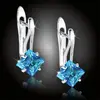 Náušnice Brillance Violetta Aquamarine