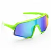 Zelené sportovní brýle Kašmir Sport Glow SGD05 - skla modro-zelená zrcadlová
