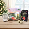 Set 2 prémiových kvetoucích čajů Mystify Blooming Tea s hrnečkem (růžová krabička)