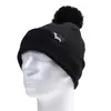 Vodoodpudivý pletený zimní kulich s bambulí ZW01 all black | Balení: Bez krabičky