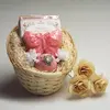 Přírodní mýdlo, glycerínové mýdlo ve tvaru motýlka a bombička do koupele