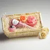 Sůl do koupele, šumivá bombička do koupele, glycerínové mýdlo ve tvaru růže