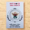 Knoflík štěstí - andílek zelený