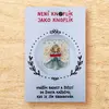 Knoflík štěstí - andílek modrý
