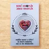 Knoflík štěstí - perníkové srdce