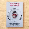 Knoflík štěstí - perníček sněhulák