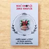 Knoflík štěstí - perníček zvoneček