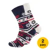 Ponožky unisex THERMO - 2 páry | Velikost: 39-42 | Modrá, bílá, červená
