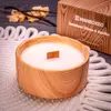 Dřevěná svíčka s dřevěným praskajícím knotem - Santal & Vanilla