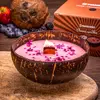 Kokosová svíčka s dřevěným praskajícím knotem - Mixed Berry