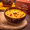 Kokosová svíčka s dřevěným praskajícím knotem - Mango