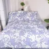 Flanelové povlečení Floral | Modrá