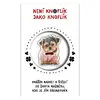 Knoflík štěstí - jorkšír růžový svetr 16