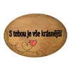 Oblázek velký v dárkové krabičce - S tebou je vše krásnější