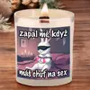 Svíčka s praskajícím knotem - Zapal mě, když máš chuť na sex
