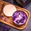 Unikátně zdobená svíčka v plechové dóze - Lavender