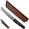 Pevný damaškový nůž s pouzdrem - Layered Tanto