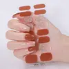 Nalepovací UV GEL lak na nehty – hnědá se třpytkami