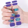 Nalepovací UV GEL lak na nehty – modrotyrkysová se zlatými třpytkami