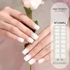Nalepovací UV GEL lak na nehty – bílá se zlatými proužky