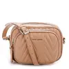 Elegantní prošívaná crossbody kabelka | Pudrová