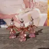 DIY vánoční andělíček z korálků 3 ks - Rosaline, rose gold