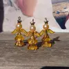 DIY vánoční andělíček z korálků 3 ks - Amber, zlatá | Zlatá