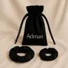 Sada dvou hedvábných gumiček (2 cm, 3,5 cm) | Černá