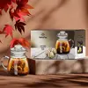 Set 4 prémiových kvetoucích čajů s konvičkou (šedá krabička)
