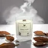 Sójová svíčka s dřevěným knotem - Med & Tabák